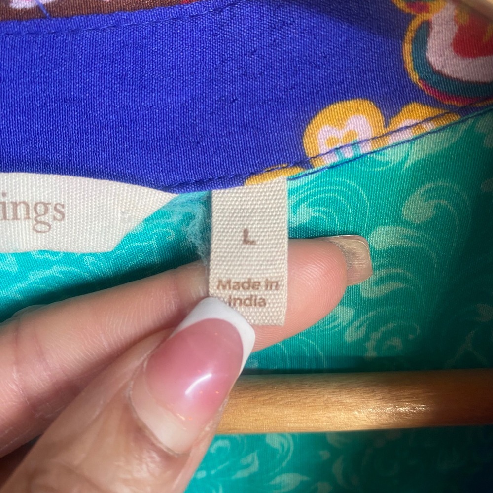 Soft Surroundings Button Down Floral Paisley Mixe… - image 6